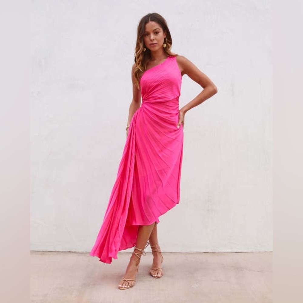 Hot Pink wedding guest dress